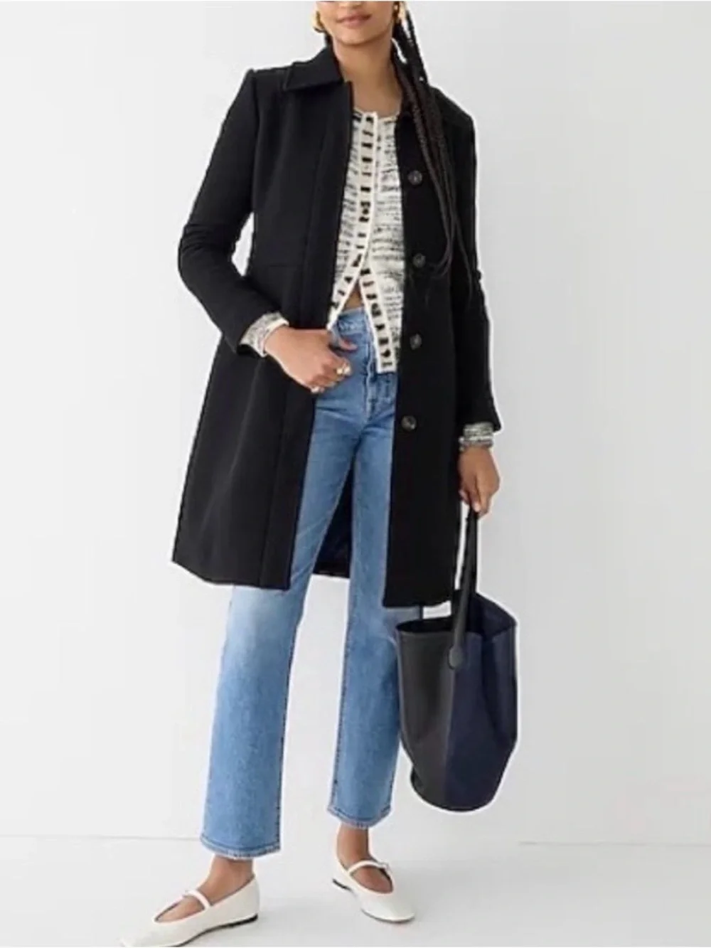J. Crew Black Women's Pea Coat